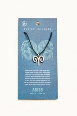 Aries Stainless Steel Zodiac Talisman Necklace - Earthbound Trading Co.