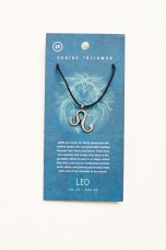 Leo Stainless Steel Zodiac Talisman Necklace - Earthbound Trading Co.