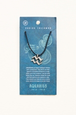 Aquarius Stainless Steel Zodiac Talisman Necklace