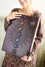 XL Brown Leather Chakra Journal | Earthbound Trading Co. 