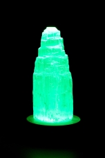 Mini LED Color USB Selenite green light- Earthbound Trading Co.