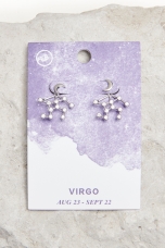 Virgo Earring Jackets On Card - Earthbound Trading Co.