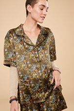 Funky Mushroom Silky Sleep Shirt front view
