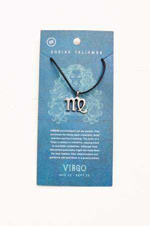 Virgo Stainless Steel Zodiac Talisman Necklace - Earthbound Trading Co.