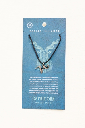 Capricorn Stainless Steel Zodiac Talisman Necklace - Earthbound Trading Co.