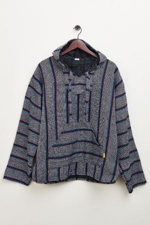 Multi Grey Baja Pullover on hanger - Earthbound Trading Co.