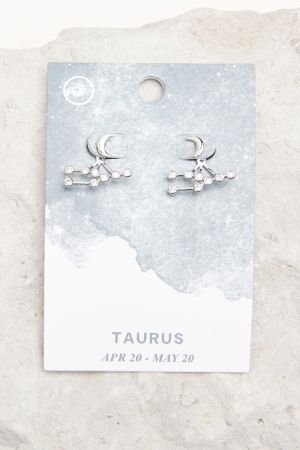 Taurus Earring Jackets On Card - Earthbound Trading Co.