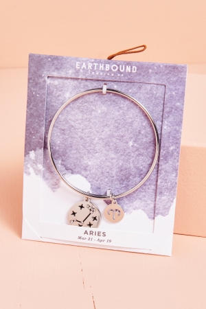 Aries Bangle Bracelet in packaging - Earthbound Trading Co. 