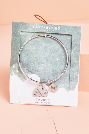 Taurus Bangle Bracelet in packaging - Earthbound Trading Co. 