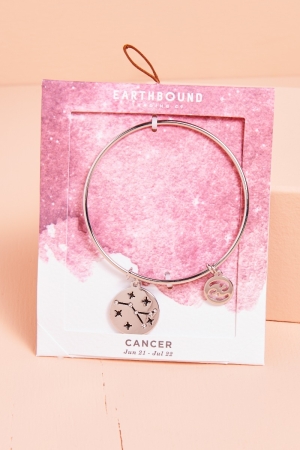 Cancer Bangle Bracelet on packaging - Earthbound Trading Co. 