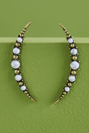Faux Howlite Bar Earrings