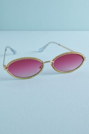 Stoney Red Oval Sunglasses