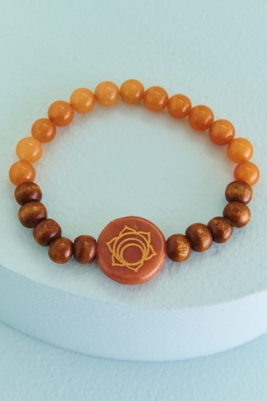 Aventurine Sacral Chakra Bracelet laid out 