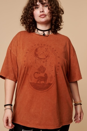 Black Cat Apothecary T-Shirt front view