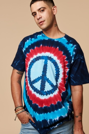 Peace Sign Bursting Tie Dye T-Shirt