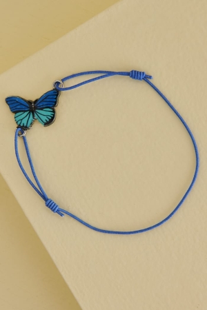 Blue Split Butterfly Rack Bracelet
