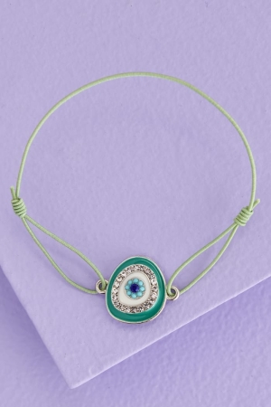 Green Evil Eye Rack Bracelet