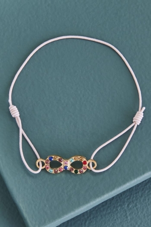 Pink Rainbow Infinity Rack Bracelet