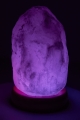 Mini Color Changing Natural USB Himalayan Salt Lamp shown with purple light