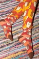 EB Exclusive: Cat Loaf Socks on model - Earthbound Trading Co. 