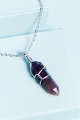 Amethyst Wrap Necklace close-up  - Earthbound Trading Co. 