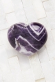 Chevron Amethyst Heart - Earthbound Trading Co. 