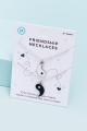 Yin Yang Friendship Necklace Set on card - Earthbound Trading Co. 