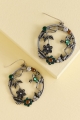 Frog and Floral Drop Earrings
