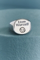 Love Yourself Smiley Ring  front view