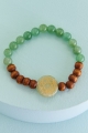 Aventurine Heart Chakra Bracelet laid out 
