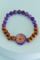 Amethyst Crown Chakra Bracelet laid out 