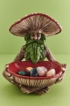 Mushroom Man Catch All Dish with stones in the basin