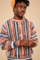 Vintage Tangerine Striped Sweater front view