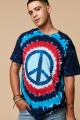 Peace Sign Bursting Tie Dye T-Shirt