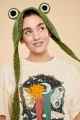 Frog Head Knit Hat on model 