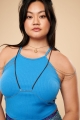Agate Suede Body Chain on model