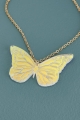 Clear Iridescent Butterfly Necklace close up