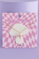 Poppy Seed Paper Mushroom Necklace on card