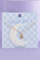 Chrysanthemum Seed Paper Moon Necklace on card