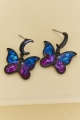 Midnight Split Butterfly Earrings laid out