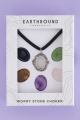 Silver Worry Stone Locket Choker Necklace Set