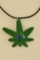 Seeing Eye Weed Leaf Necklace