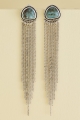 Howlite Fringe Chain Earrings