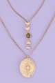 Labradorite and Opalite Starry Necklace Set close up