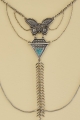 Howlite Boho Butterfly Chain Necklace