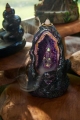 Backflow Incense Burner shown burning